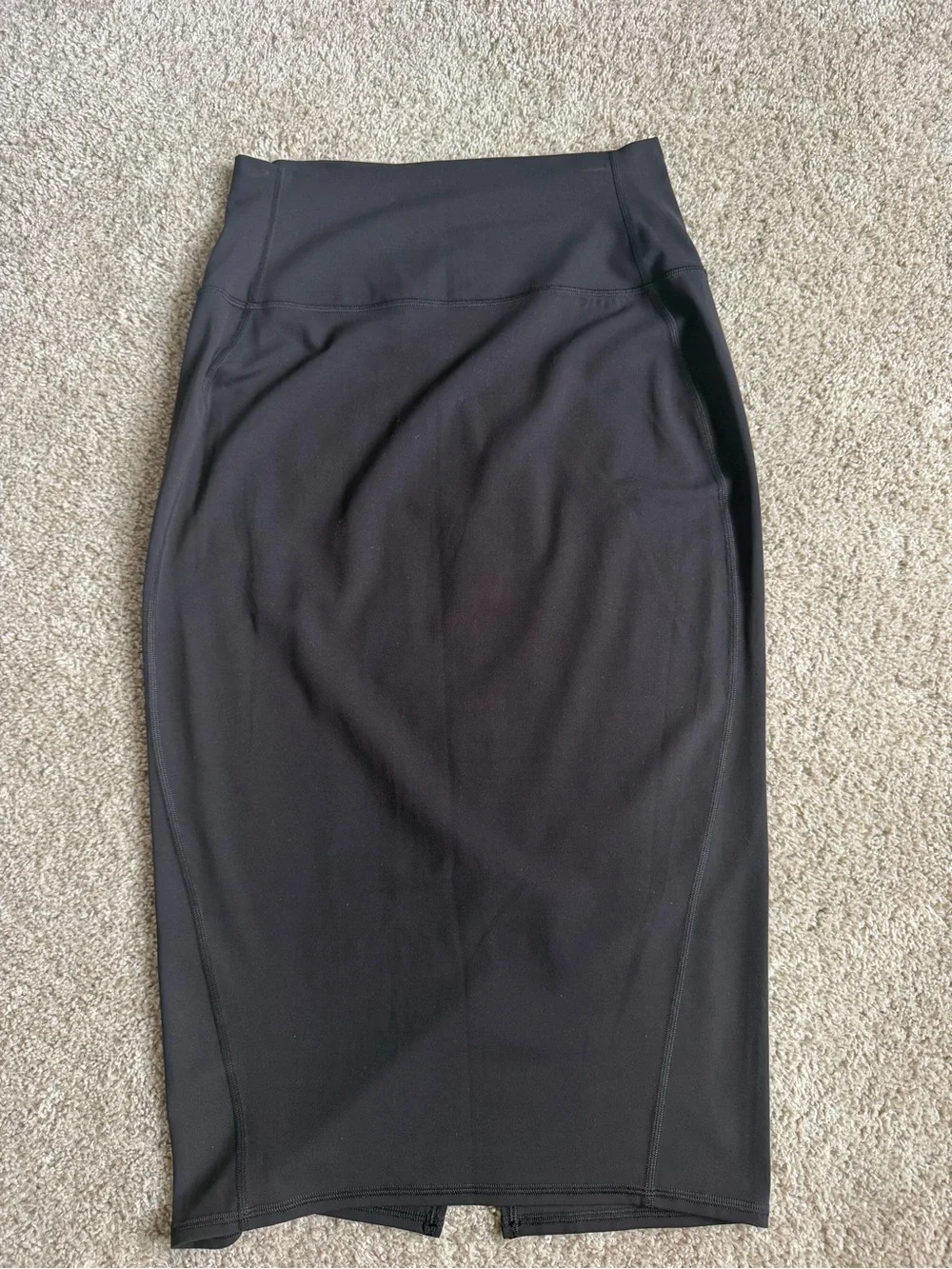 Lululemon Nulu Slim-Fit High Rise Black Midi Skirt